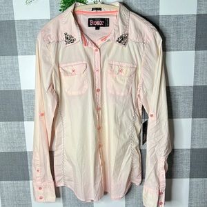 Roar Long Sleeve Button Up Woman’s Shirt